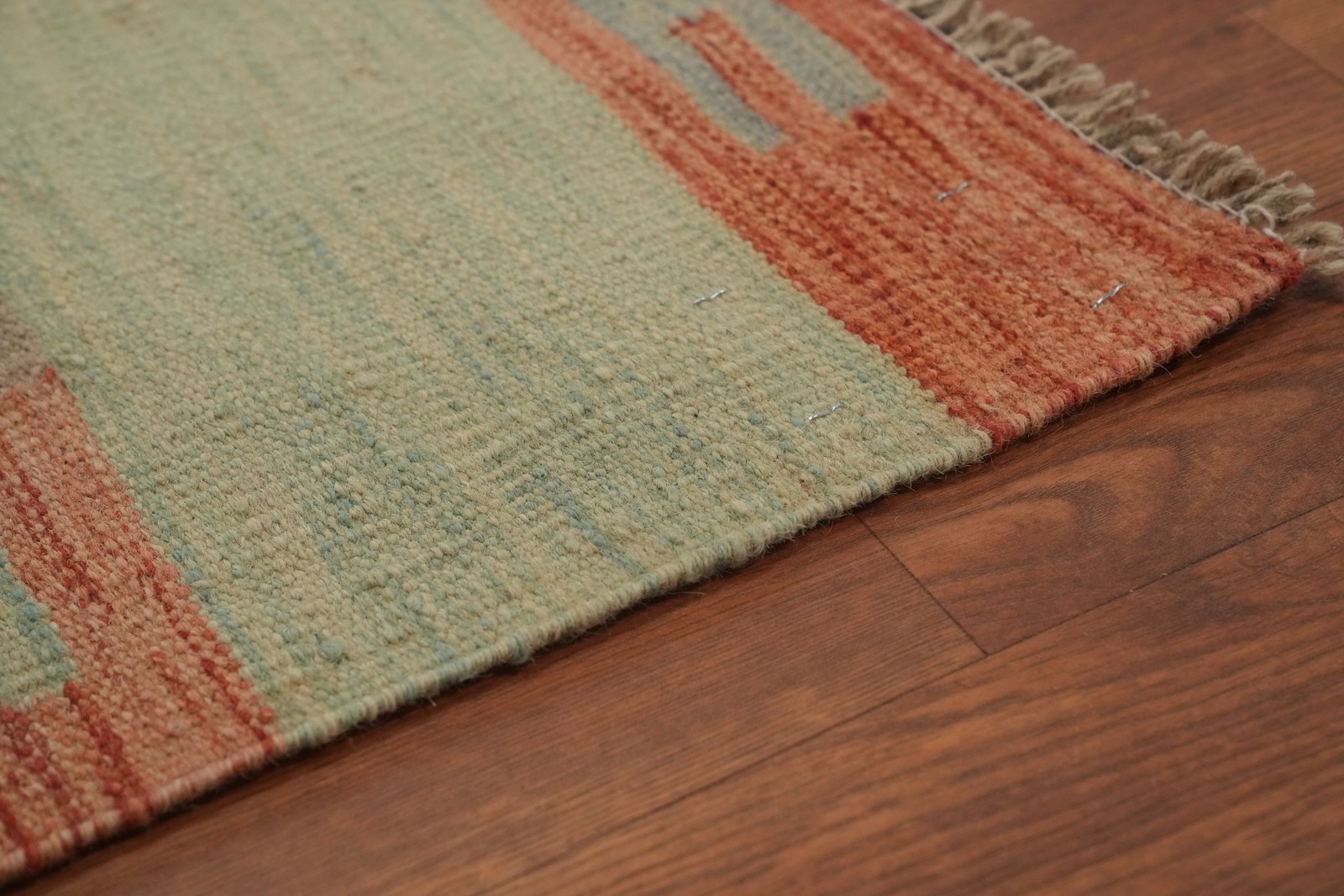 Diamond Patterns Wool Kilim Handwoven Area Rug 6×9 ft Oriental Carpet