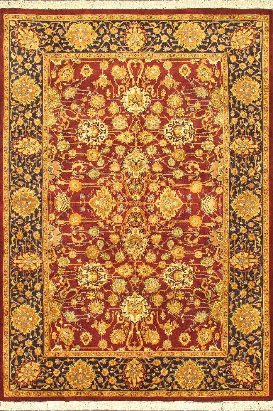 Traditional Hand-knotted Area Rug 6’1″ x 9’3″ Oriental Wool Carpet