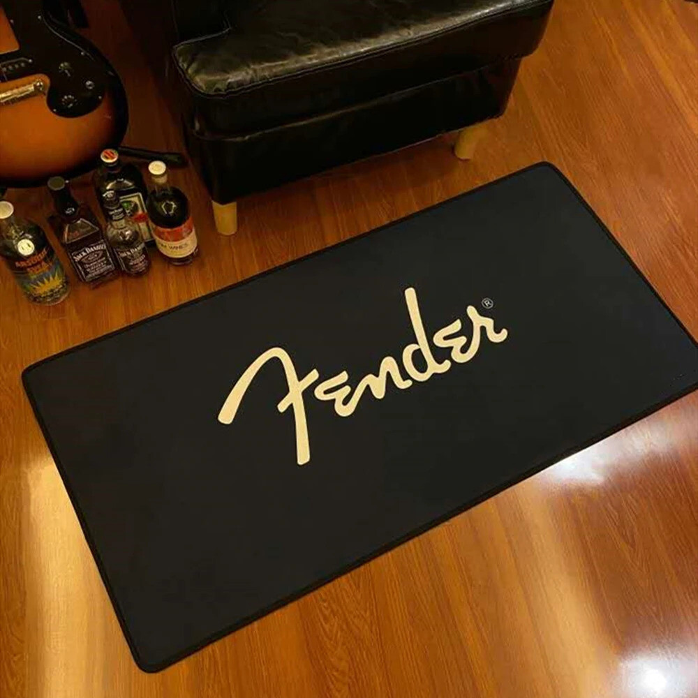 Fender Guitar Printed Music Flannel Area rug Rock band Floor Carpet moderern mat