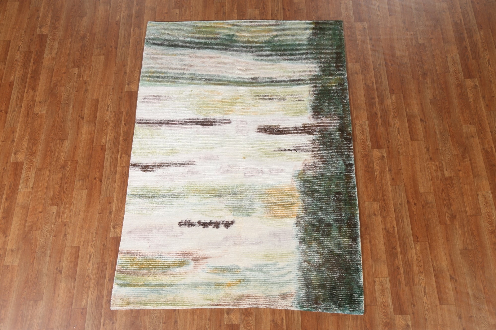 Silk Gabbeh Abstract Contemporary Area Rug 5×7 ft Hand-knotted Foyer Carpet