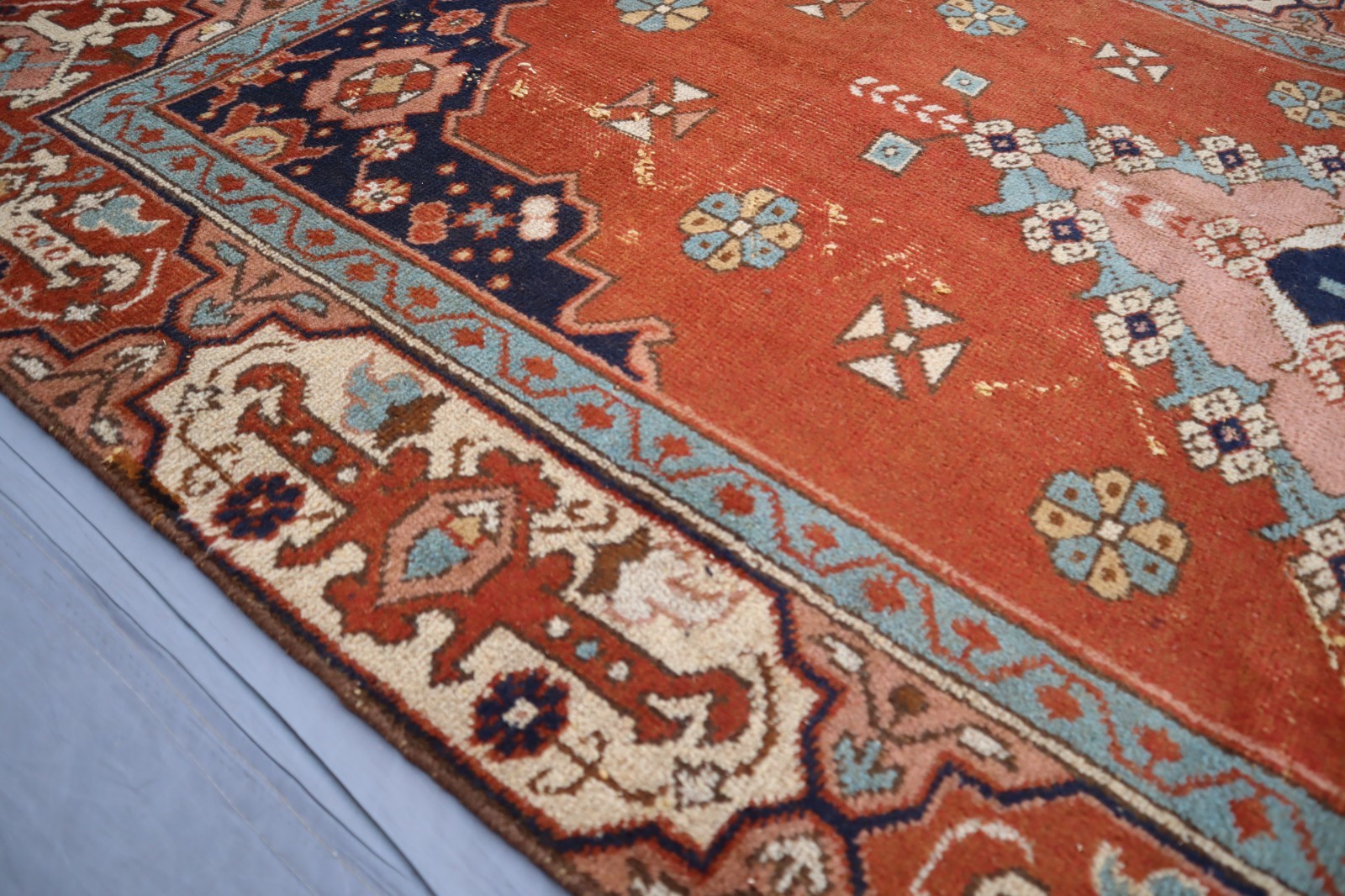 4’3 x 8’3 ft Rust Red Afghan Handmade Wool rug / Home and Living / Kids Area Rug