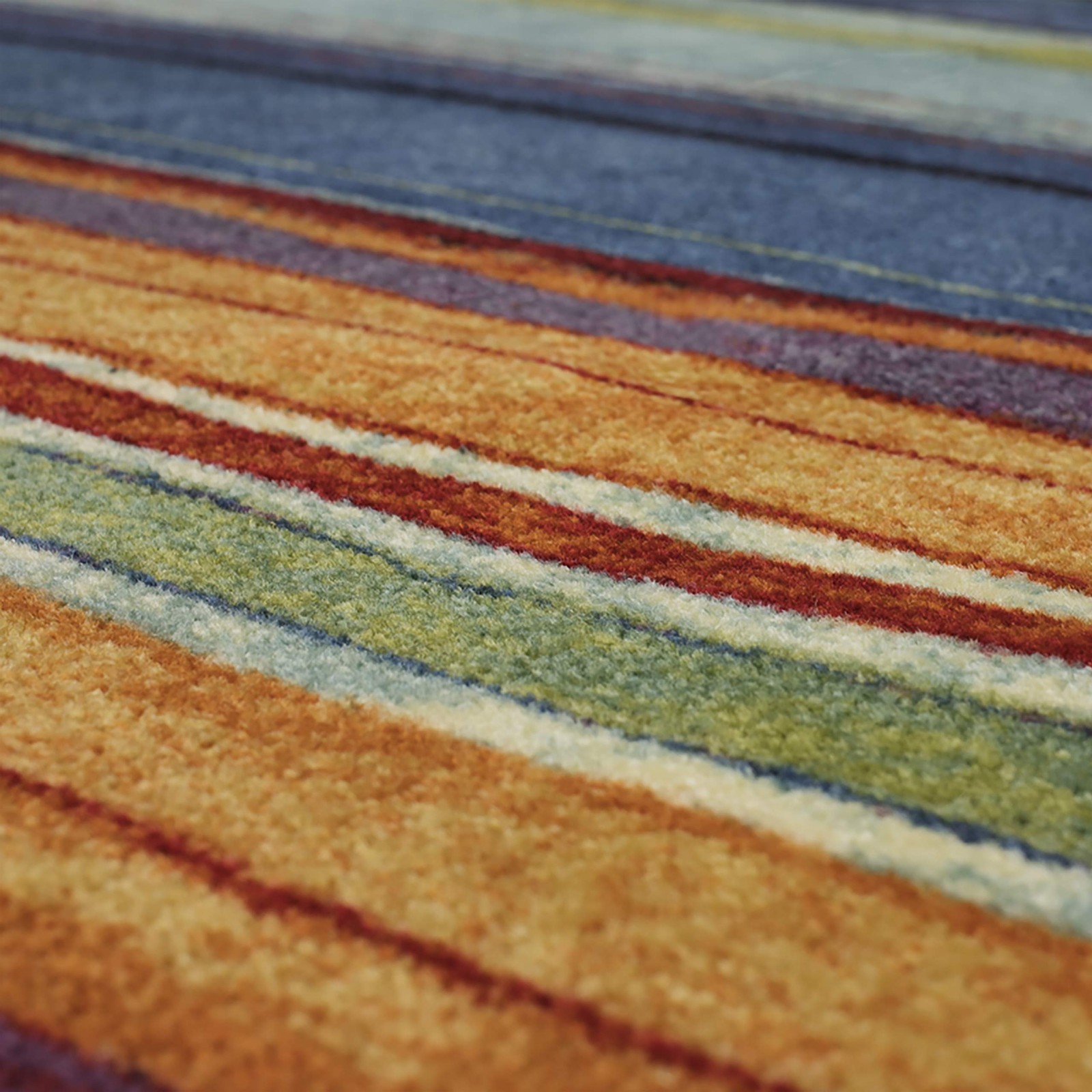 Rainbow Stripe 2′ x 5′ Area Rug – Multicolor – Perfect for Living Room, Dinin…