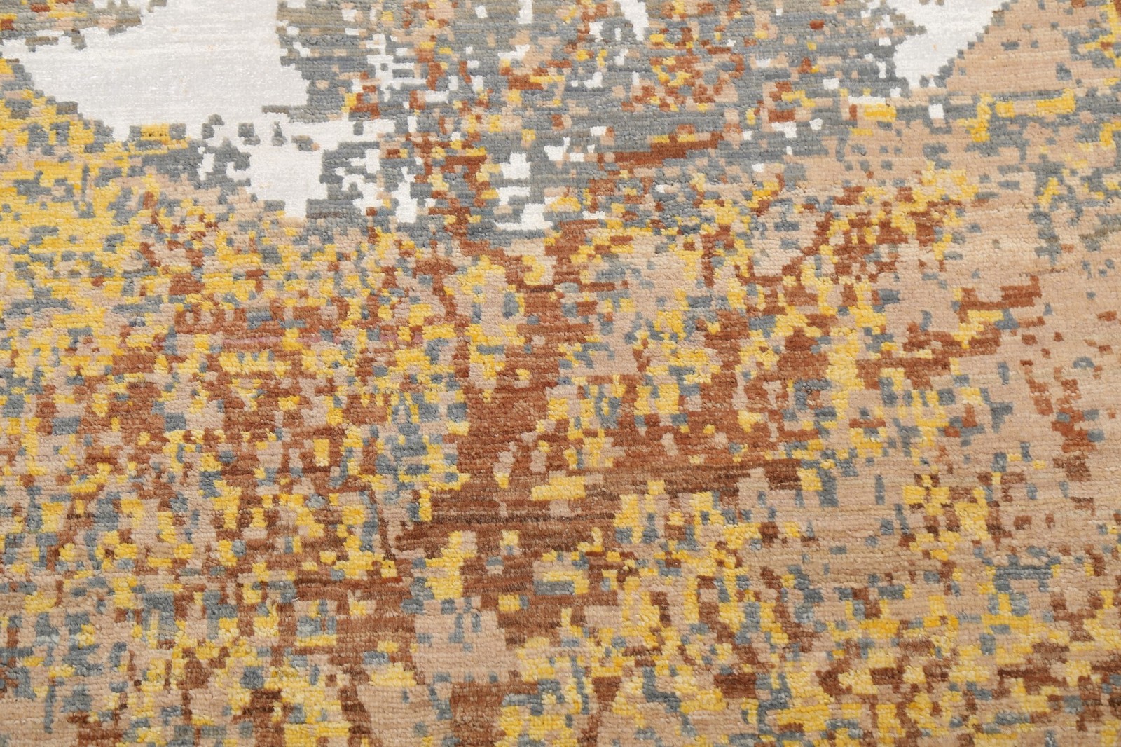 Contemporary Abstract Area Rug 4×7 Vegetable Dye Modern Wool/ Silk Carpet