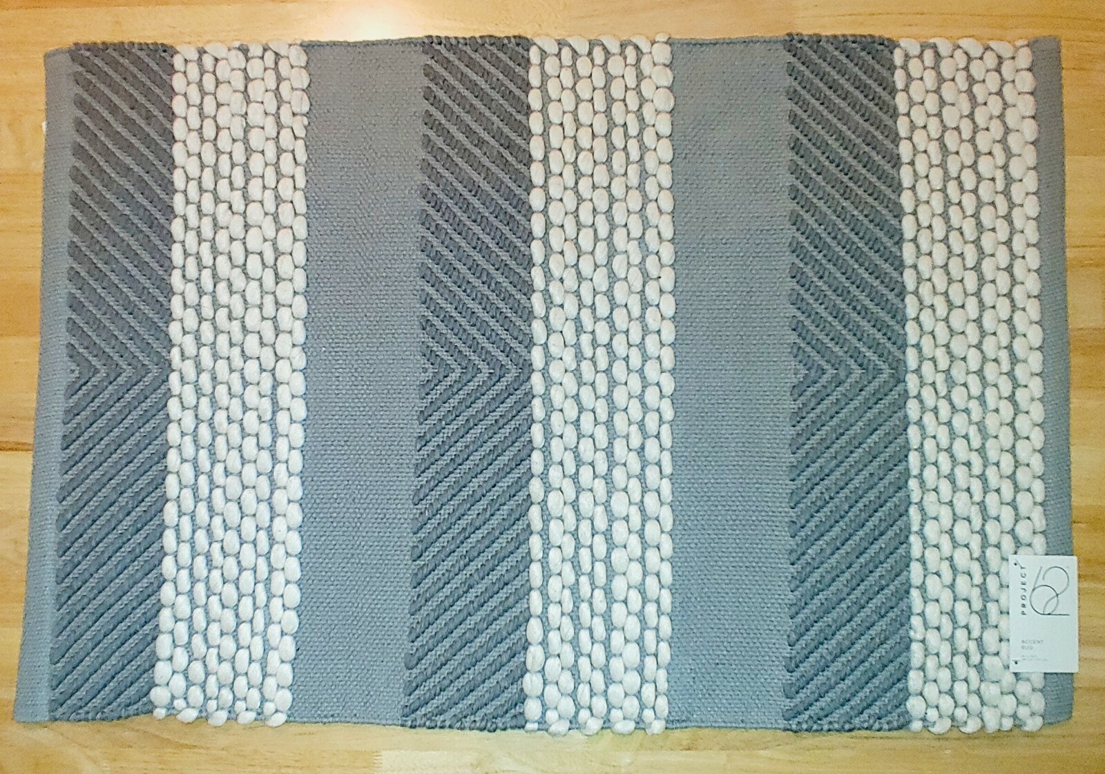 Project 62 – 24″ x 36″ Wool Stripe Scatter Rug Gray