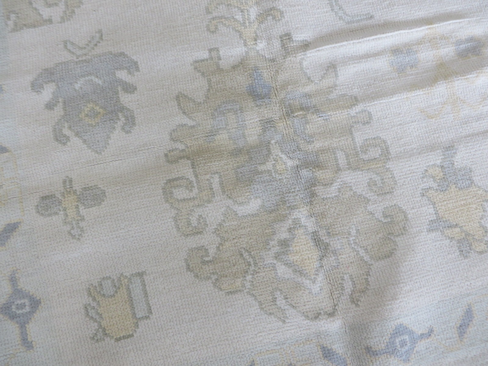 10’1 x 13’11 Hand Knotted Ivory Modern Oushak Oriental Rug G15985