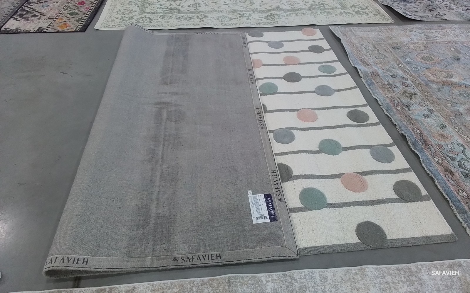 IVORY / MULTI 8′-0″ x 10′-0″ Back Stain Rug, Reduced Price 1172775422 SFK909A-8