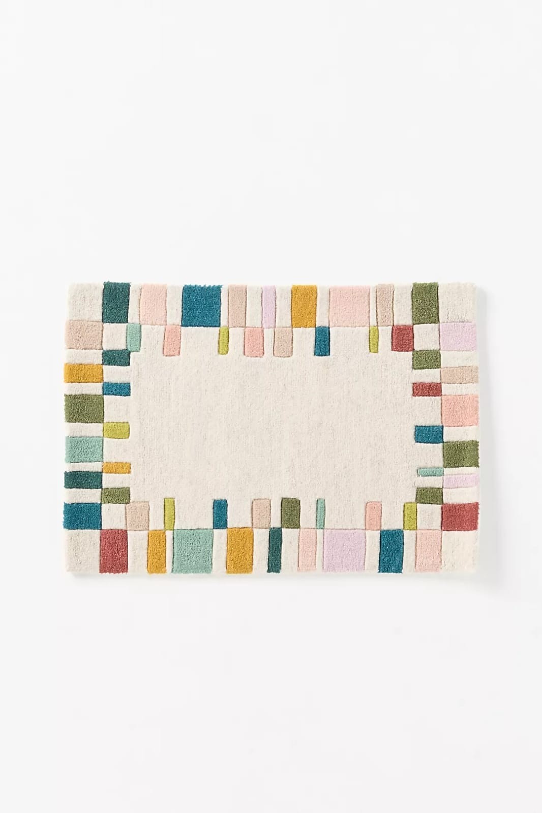 Hand Tufted Wool Geometric Border Rug Anthropologie Rugs For Bedroom Office Kids