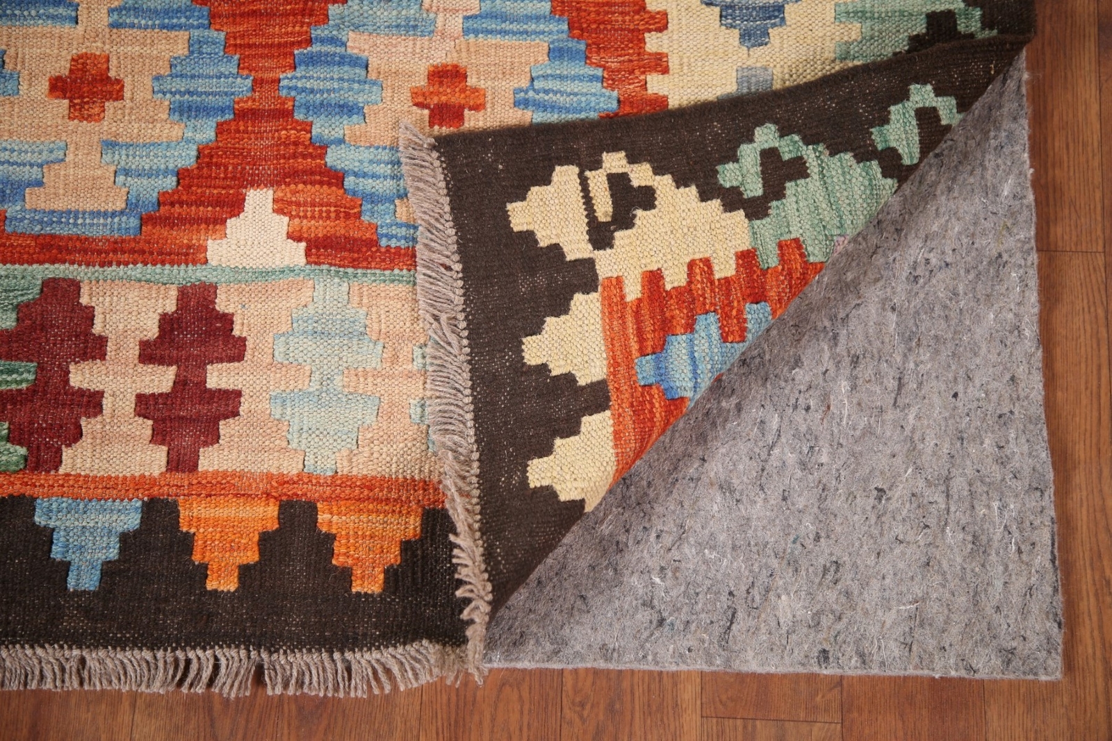 Geometric Kilim Rugs Wool Traditional Kelim Carpets 5×6 ft
