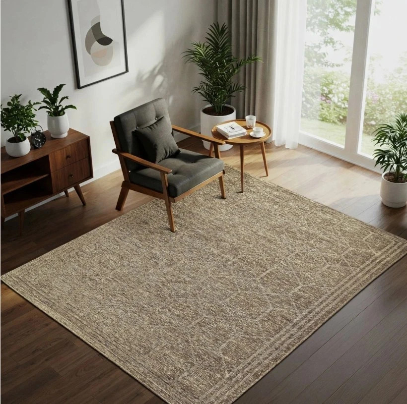 Gertmenian Avante Chenille Area Rug 5 ft x7 ft Decor Living Room Beige