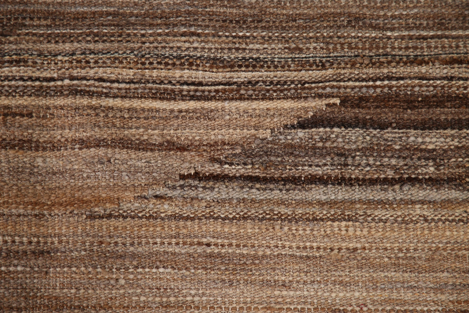 Modern Kilim Rug 3×4 Ft Hand Woven Earth Tones Reversible Wool Carpet Accent Rug