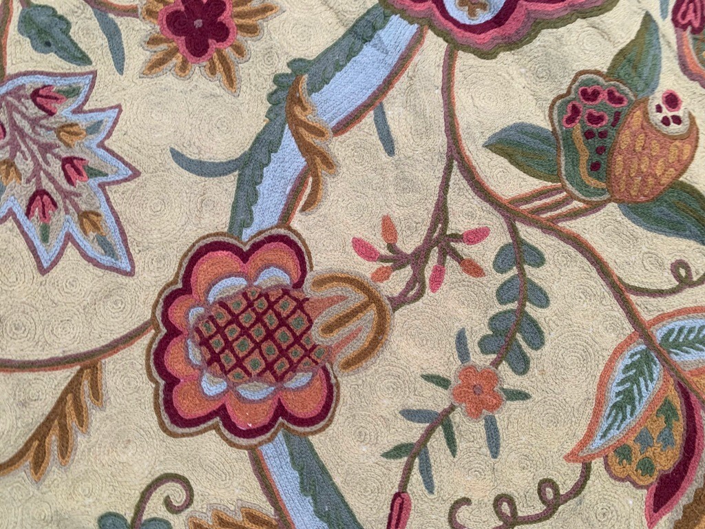 Vintage French Style Aubusson Rug Needlepoint Chain stitch Rug 3×4 ft Free Ship