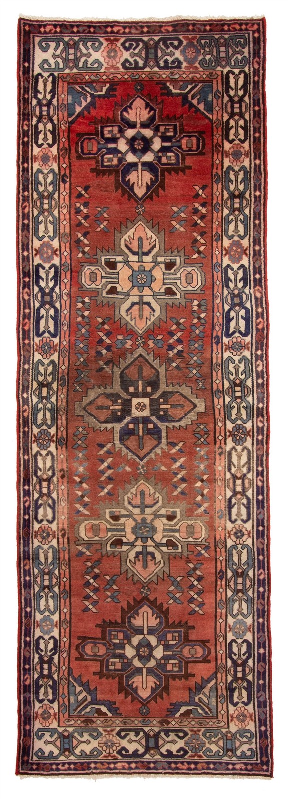 3’3″ x 10’1″ Vintage Hand-knotted Runner Rug Traditional Oriental Wool Carpet