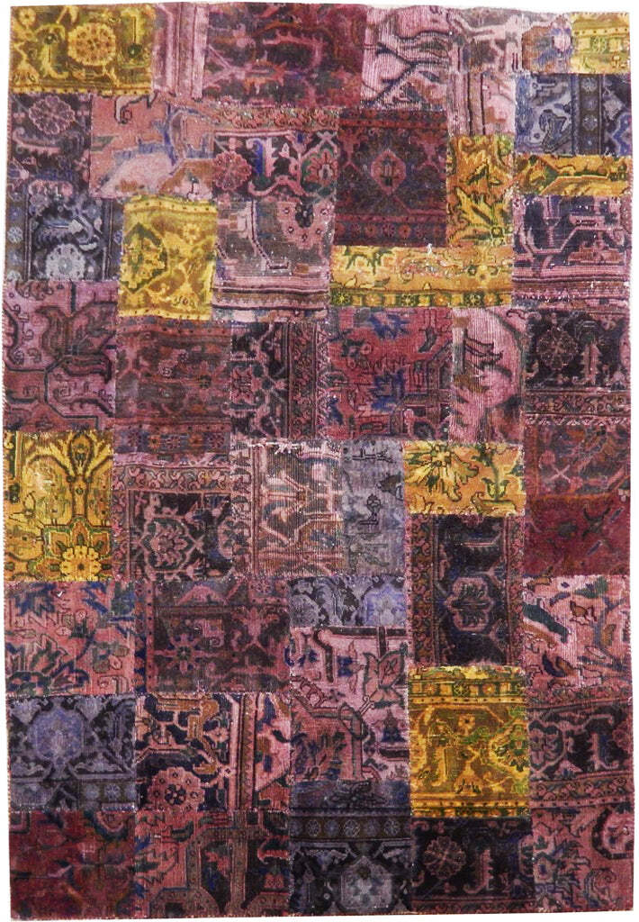 5′ x 8′ Multi Color Antique Perssiaan Patchwork Rug 22188
