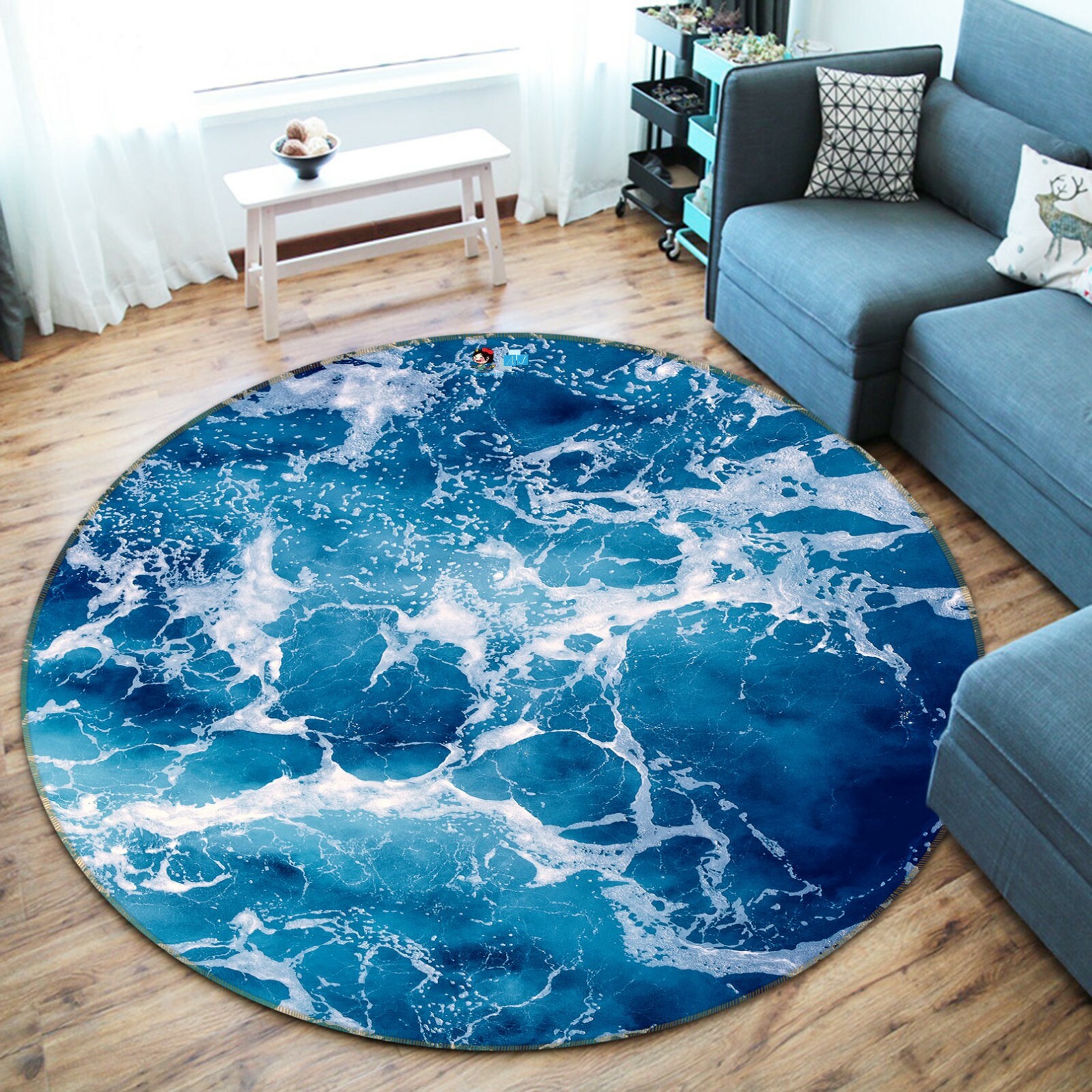3D Beautiful Blue Sea ZHUA2359 Game Non Slip Rug Mat Photo Carpet Zoe