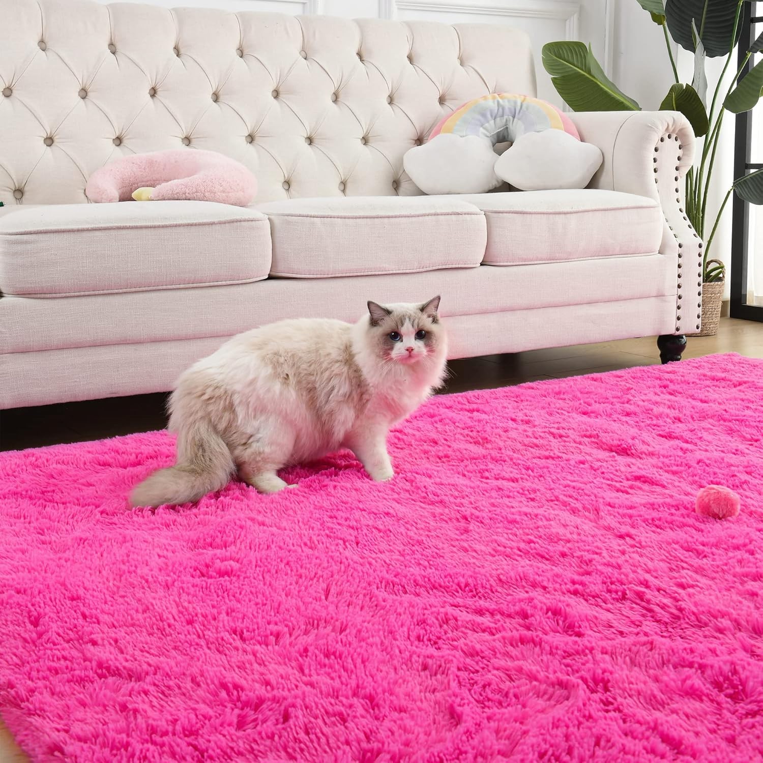 Soft Fluffy Area Rugs for Bedroom Kids Room Plush Shaggy Nursery Rug 4*6