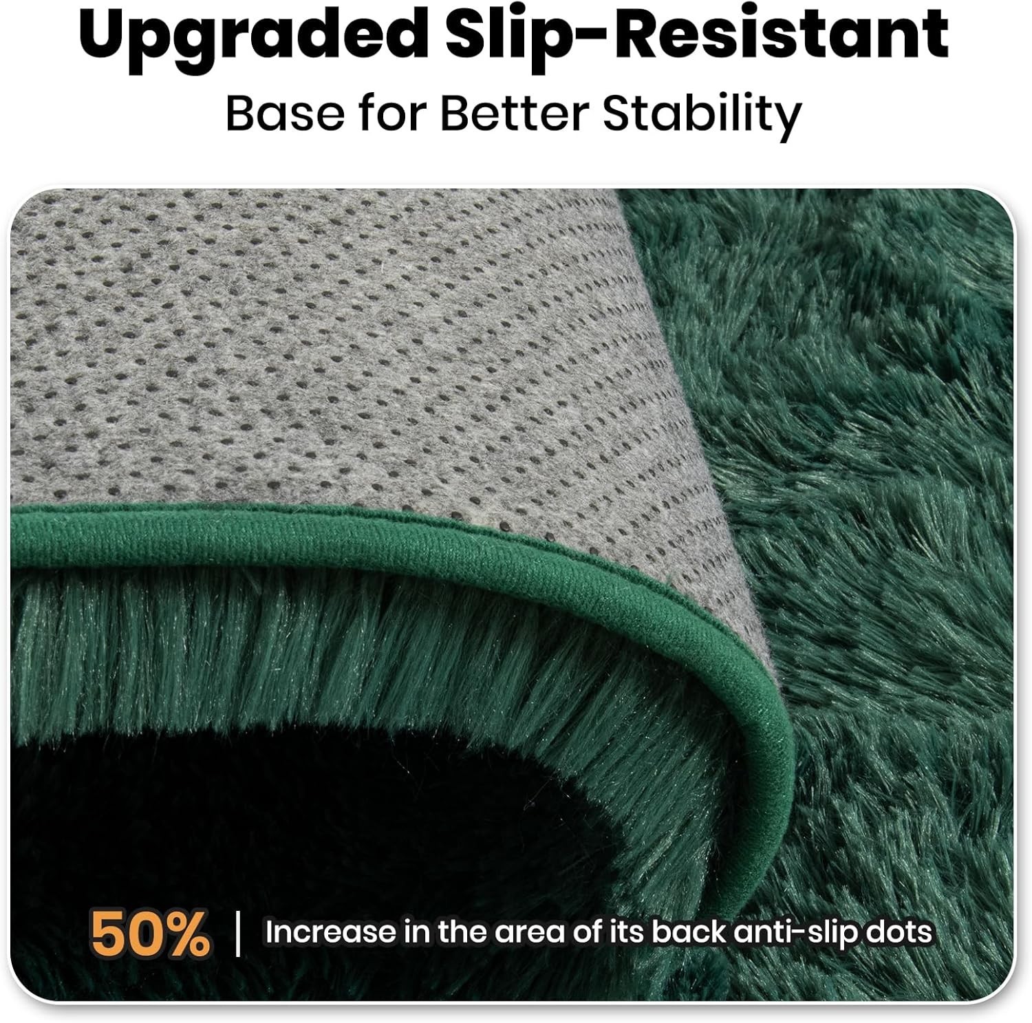 Elegant 4′ x 6′ Emerald Green Shag Carpet – Soft & Stain Resistant Home Decor
