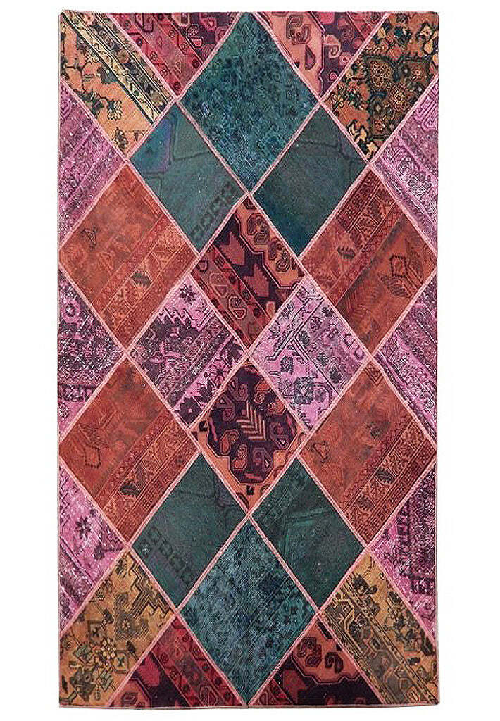 6×8′ Multi Color Antique Perssiaan Patchwork Rug 22191