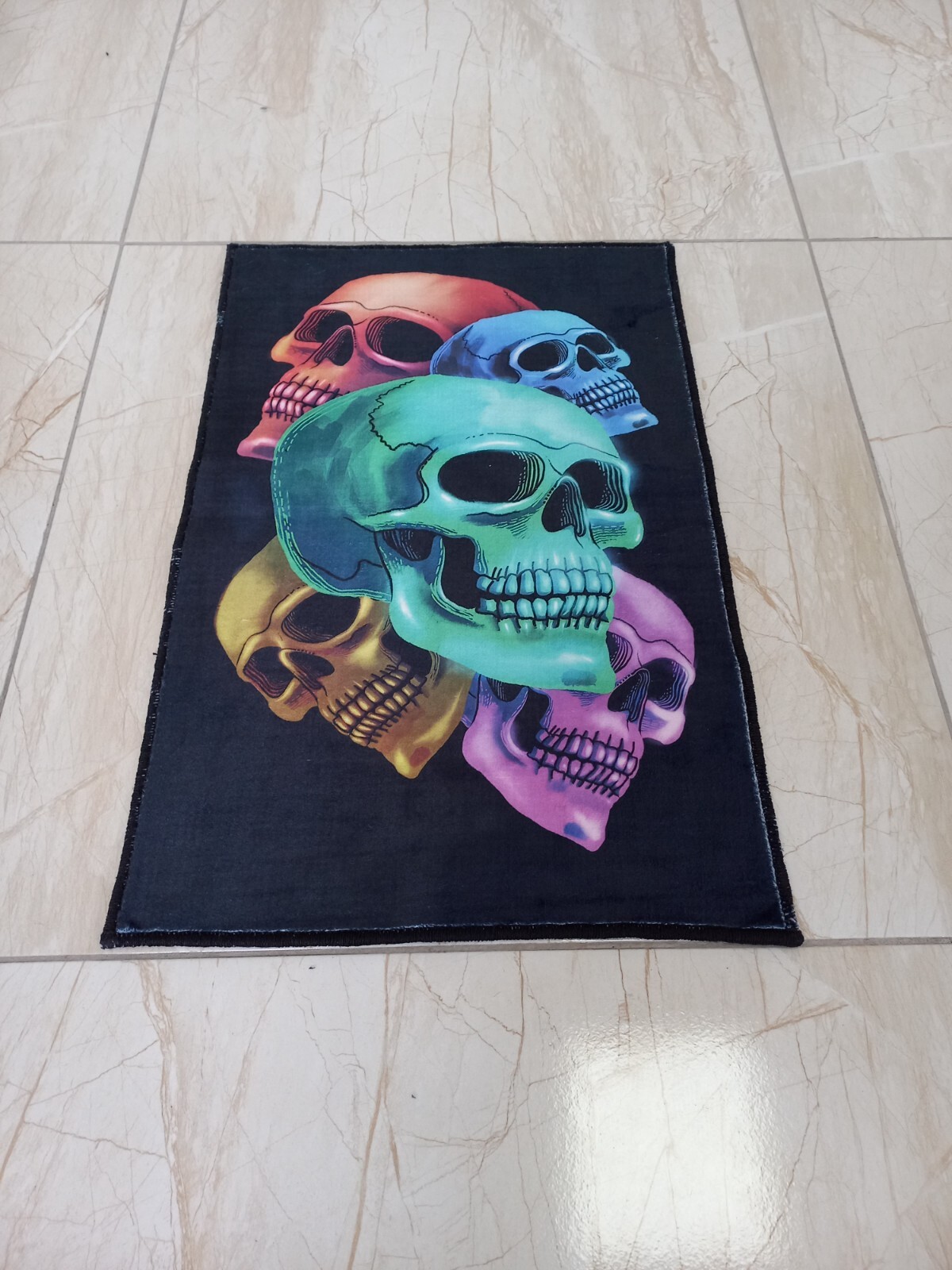Skull Rug, Skull Carpet, Horror Skull Rug, Colorfoul Skull Rug, Horror Decor