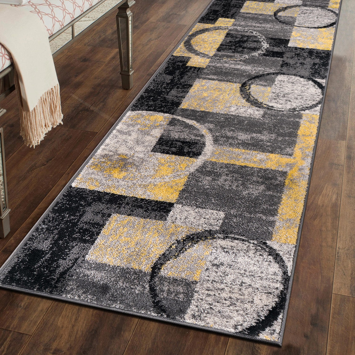Rugshop Runner Rugs Abstract Circle Yellow Carpet Kitchen Rugs and Runners 2×7