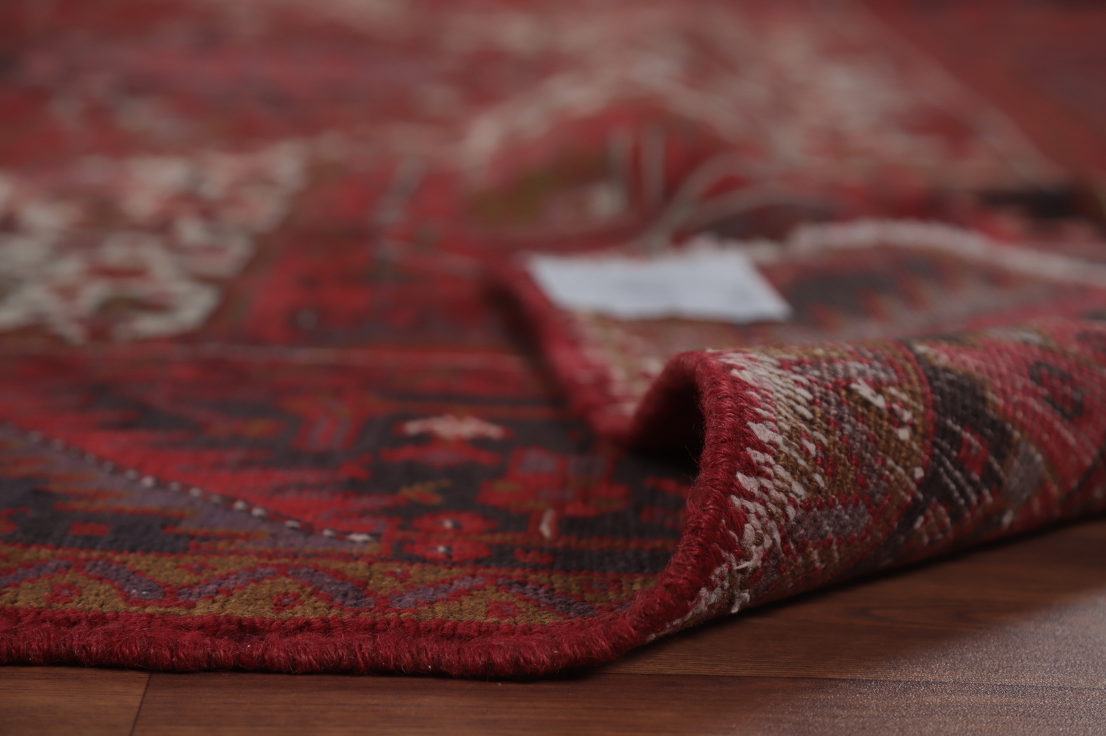 Vintage Red/ Dark Brown Wool Heriiz Living Room Area Rug Handmade Carpet 10×13