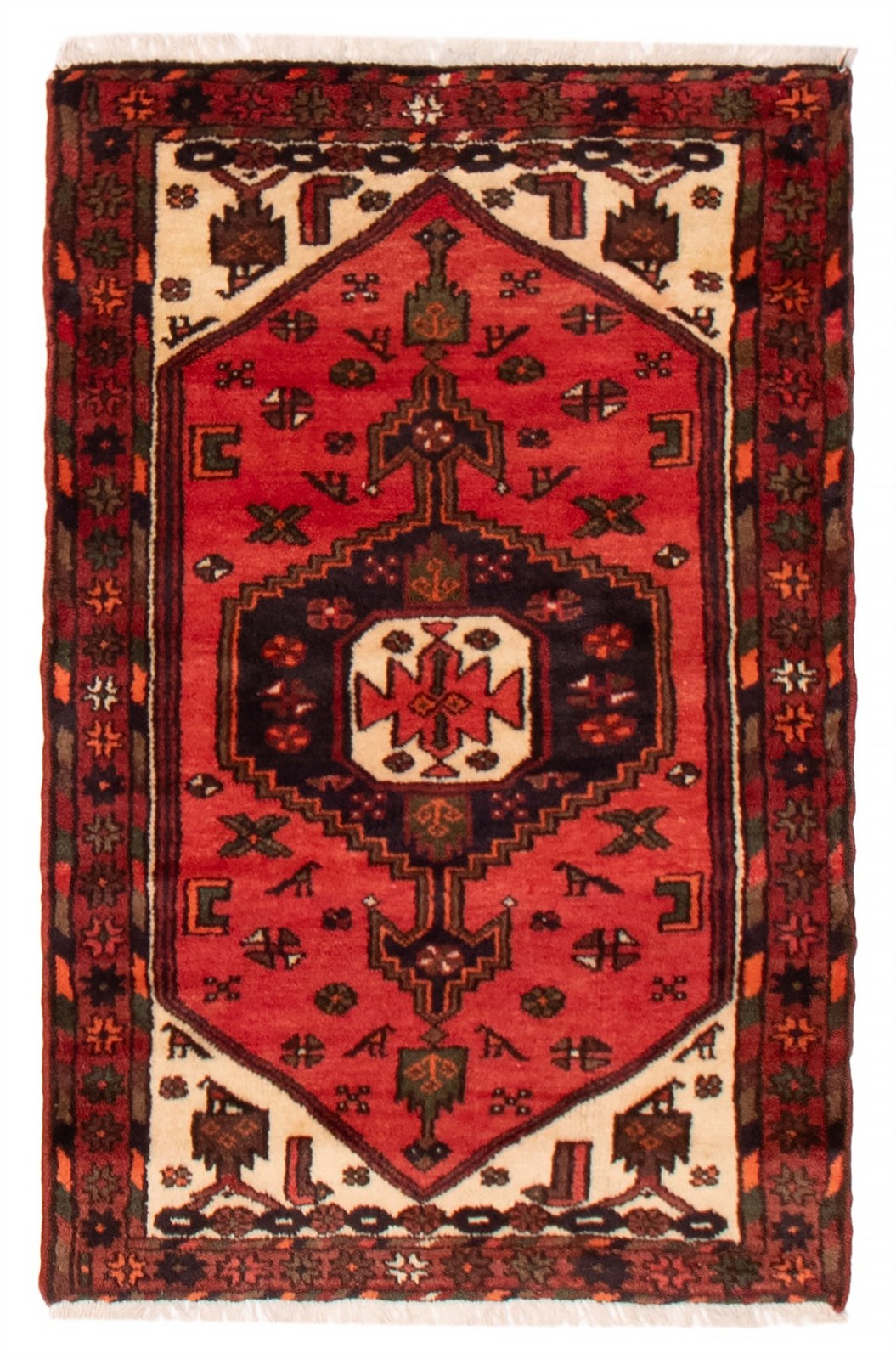 Vintage Traditional Hand-Knotted Area Rug 2’10” x 4’5″ Oriental Wool Carpet