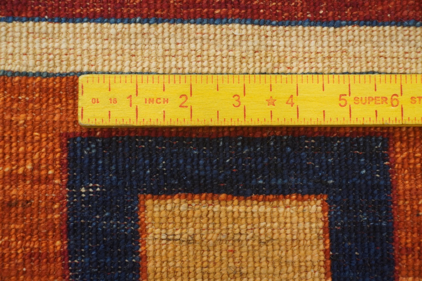 8×11 ft Red Checkered Gabbeh Afghan Hand Knotted Mid Century Area Rug