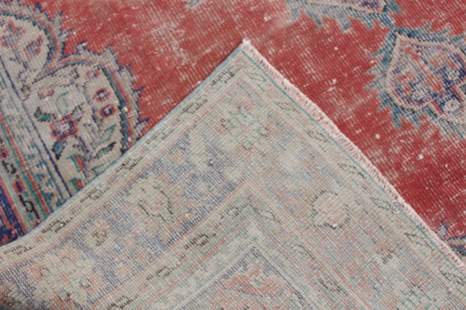 7,3×10,4 ft Rug, Turkish Rug, Vintage Red Wool Oriental Rug