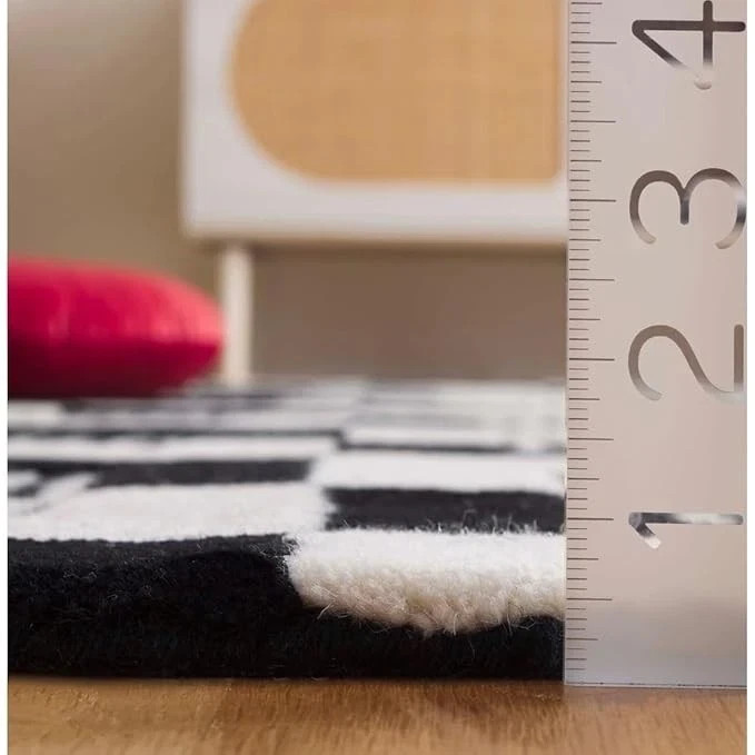 Modern Style Wool Area Rug Hand-Tufted Carpet for Living Room