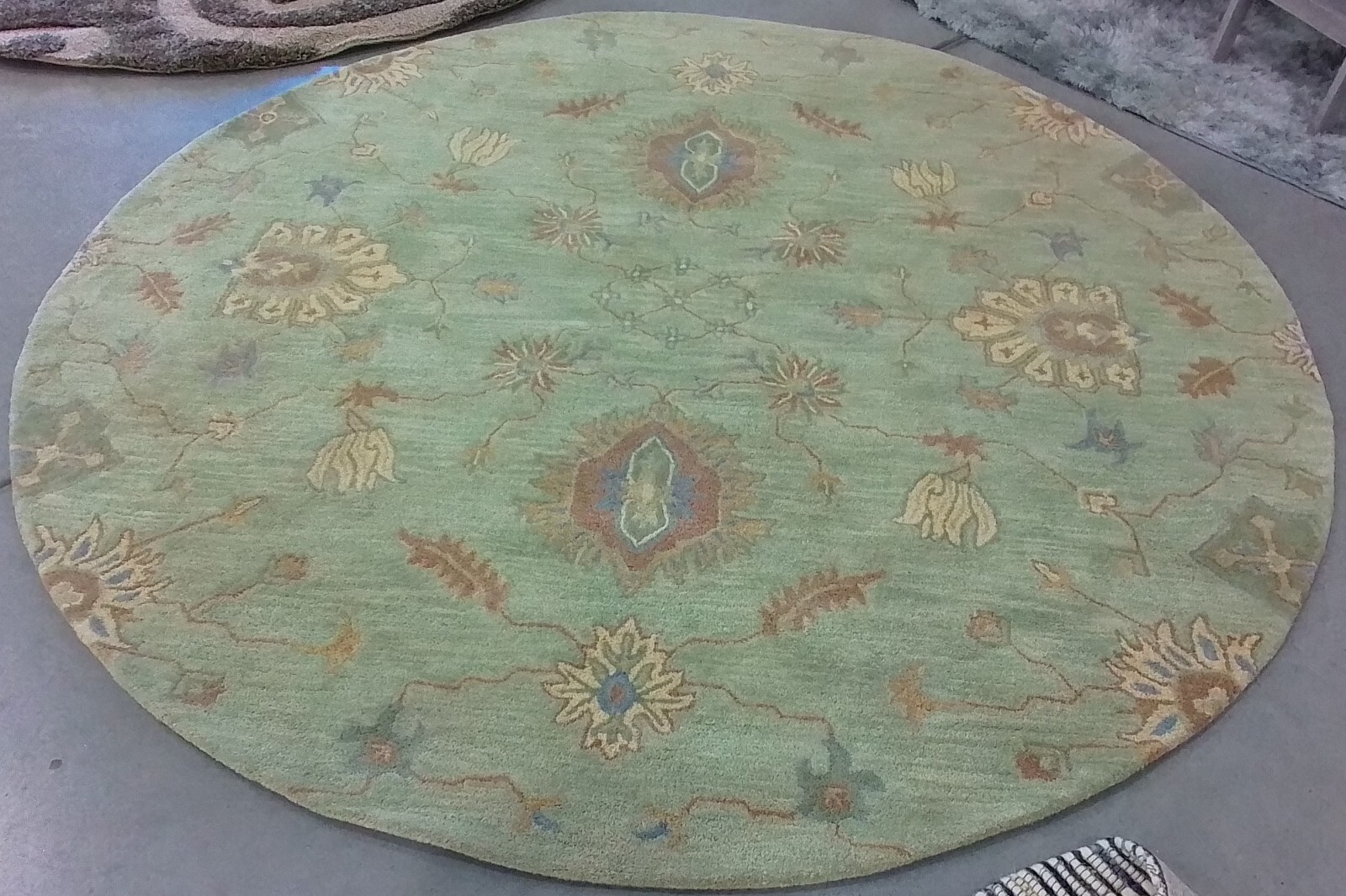 LIGHT GREEN 7′ X 7′ Spot on Rug, Reduced Price 1172763470 WYD202A-7R