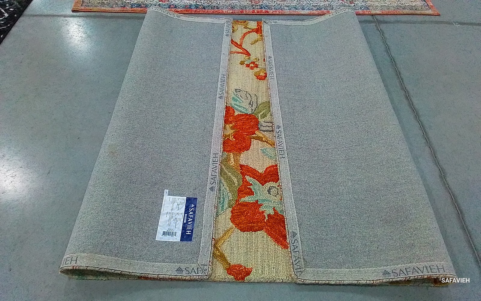 GREY / RED 5′-0″ x 8′-0″ Flaw in Rug, Reduced Price 1172801312 BLM458F-5