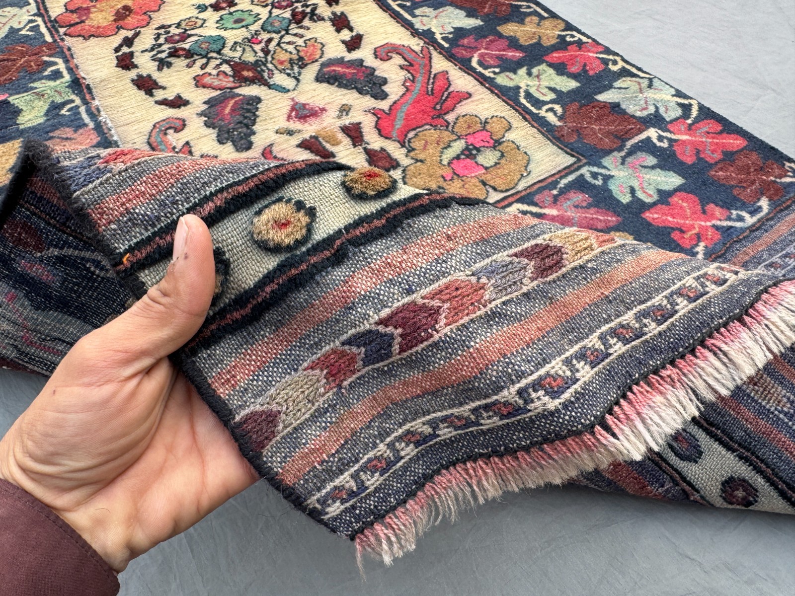2’6 x 11’3 Ft Elegant Afghan Floral Runner Rug – Vintage Wool Carpet with Garden