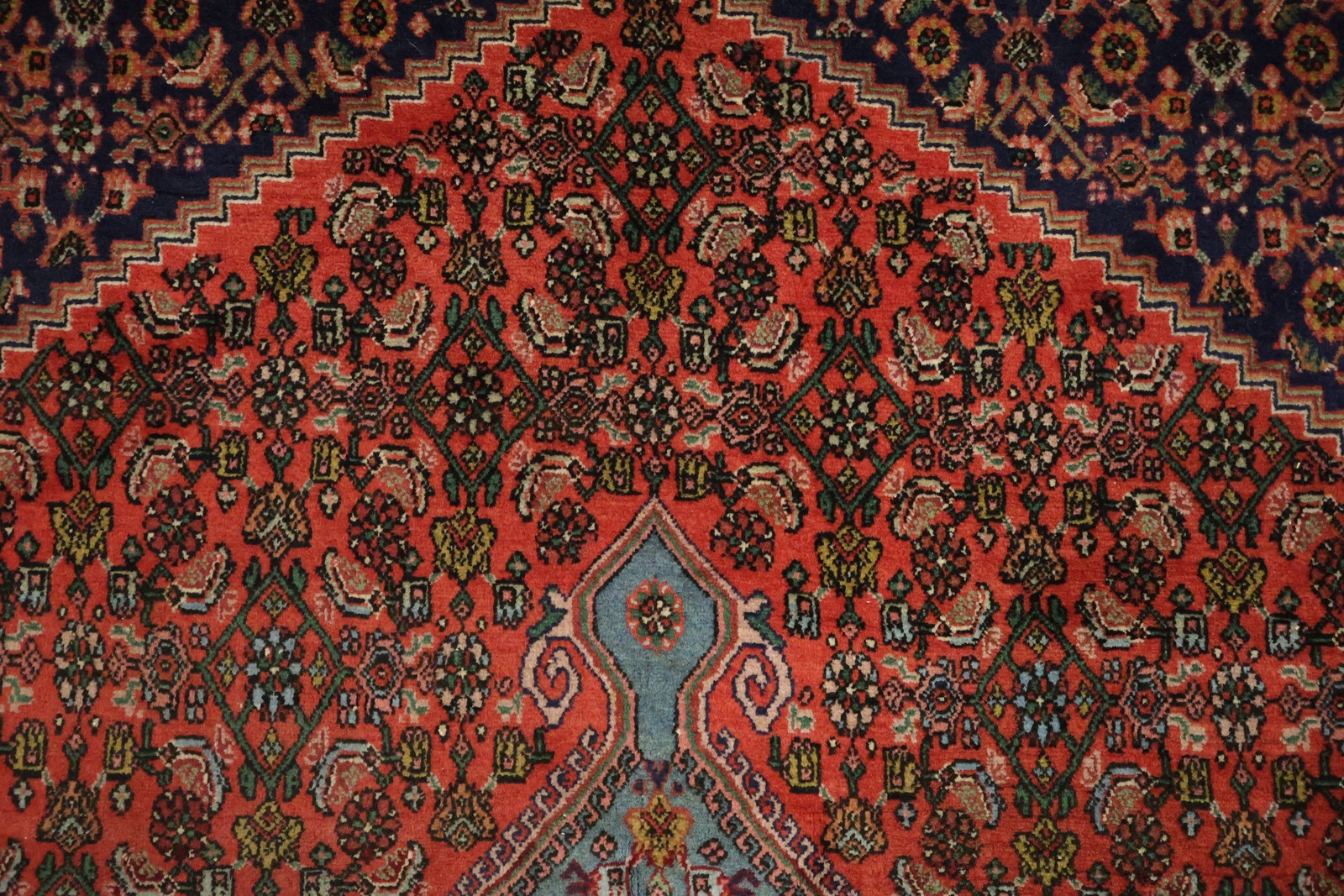 Vintage Geometric Area Rug 7×11 Medallion Design Hand-Knotted Wool Traditional