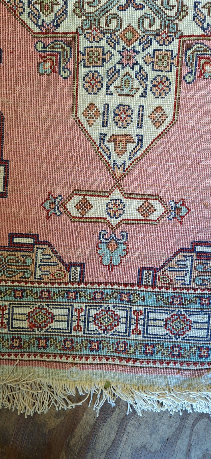 Turkish Silk Oriental Rug 1-8 X 2-5 Circa 1960’s Never Used, Always Hung On Wall