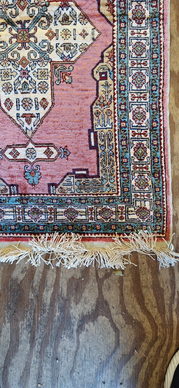Turkish Silk Oriental Rug 1-8 X 2-5 Circa 1960’s Never Used, Always Hung On Wall