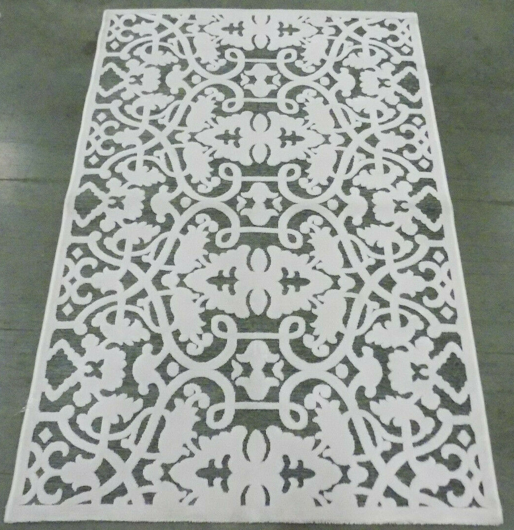 GREY 3′-1″ X 4′-7″ Slightly Stained Rug Reduced Price 1172574798 PARB636C-3