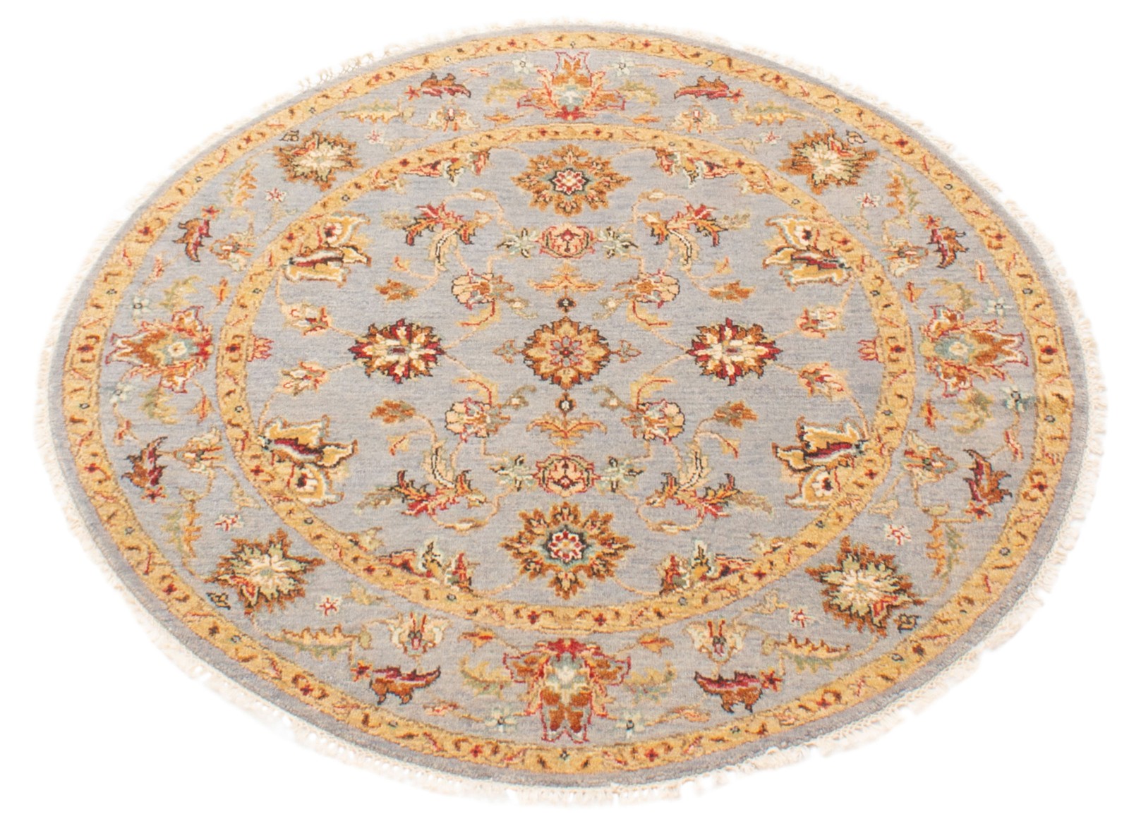 Vintage Hand-Knotted Area Rug 3’11” x 3’11” Traditional Oriental Wool Carpet