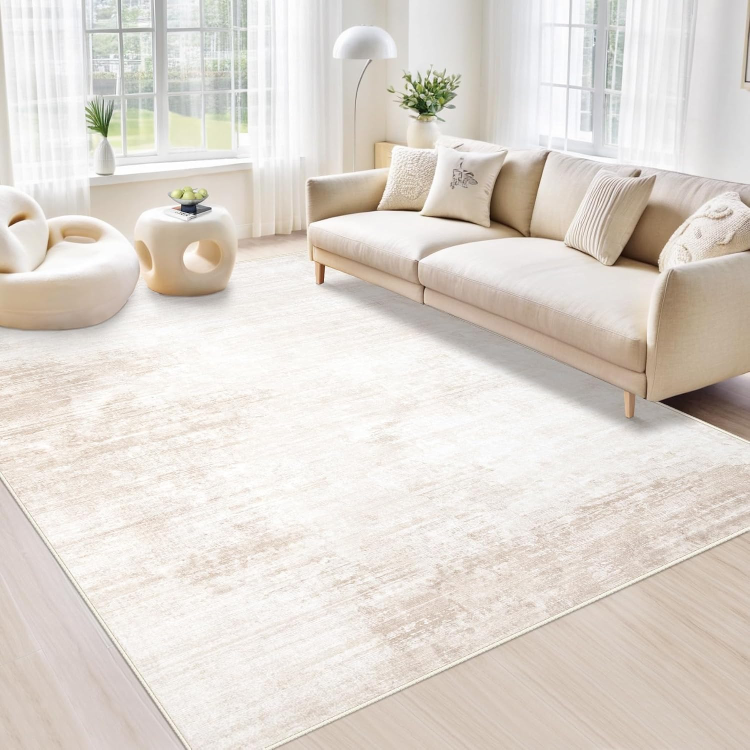 Area Rugs 5X7 Living Room: Washable Rug Modern Abstract Large Rug Soft Non Slip