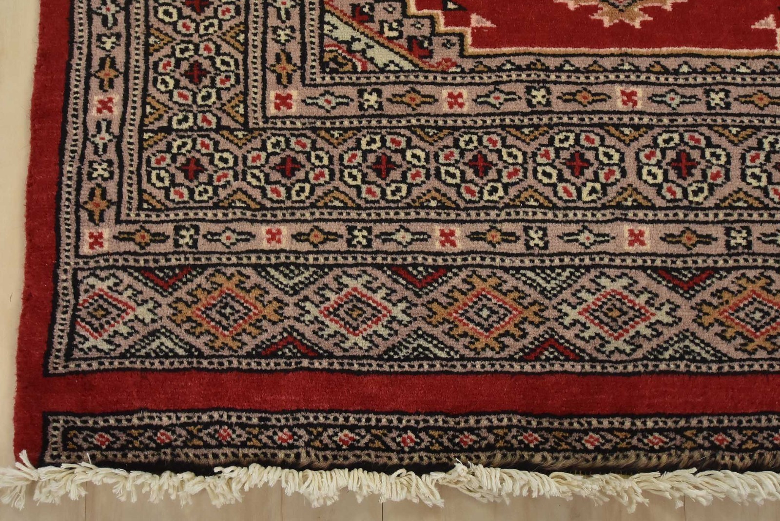 Bokhara Jaldar Rug 2’7” x 4’2” Red Wool Tribal Hand-Knotted Oriental Carpet