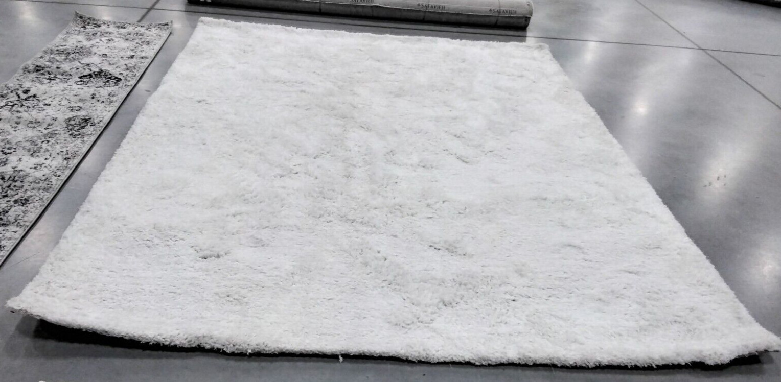 WHITE 8′ X 10′ Back Stain Rug, Reduced Price 1172735364 SGF412C-8
