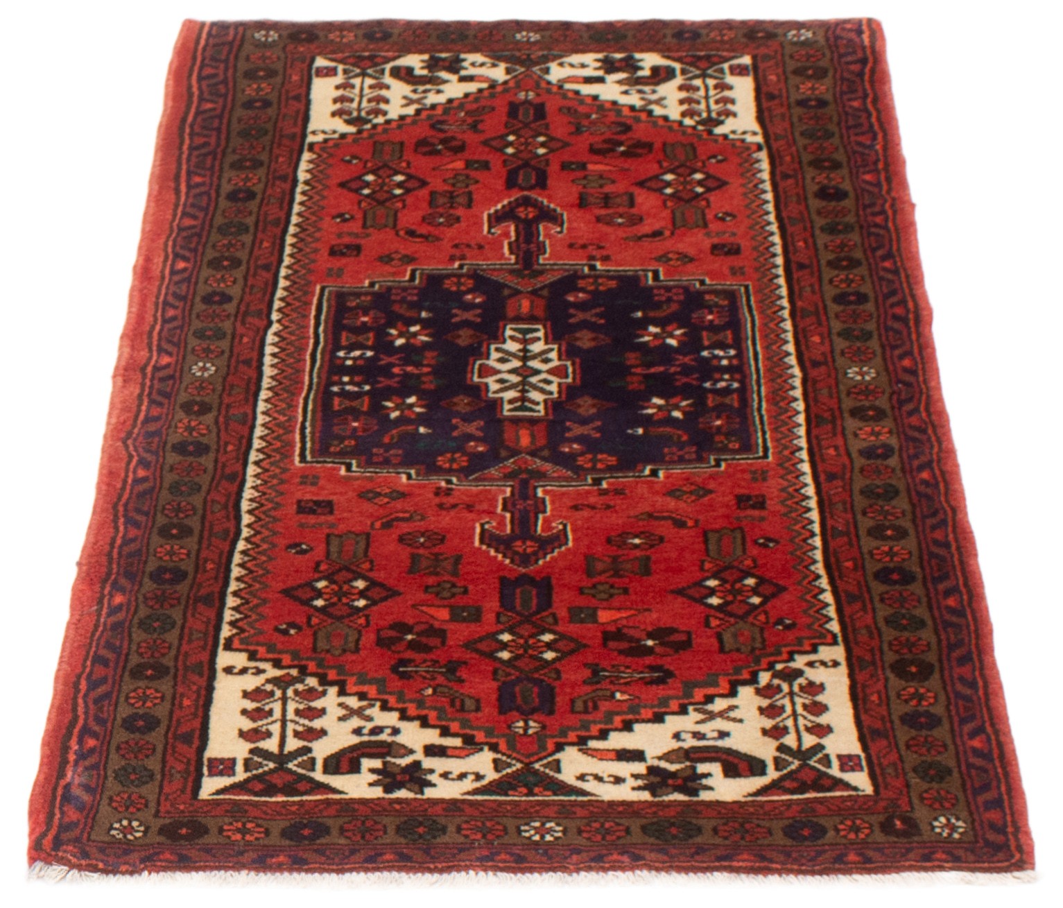 Vintage Traditional Hand-Knotted Area Rug 3’1″ x 5’2″ Oriental Wool Carpet