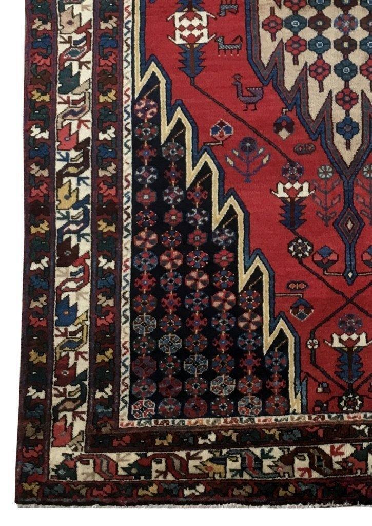 5′ x 7′ Red & Black Perssiaan Hammadan Rug 81757