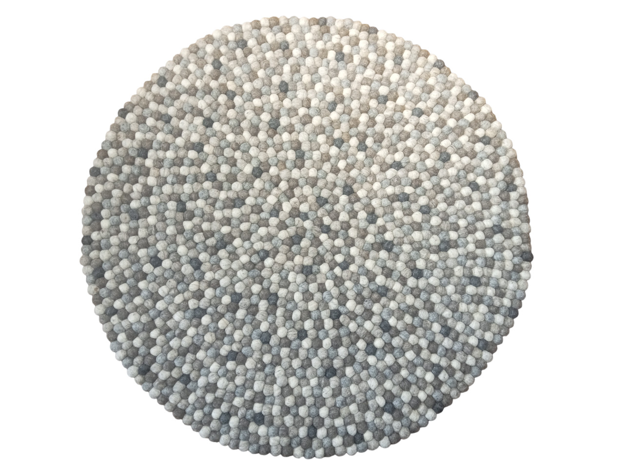 100cm Round Felt Ball Rug Natural Wool Handmade New Zealand Wool Pom Pom Carpet