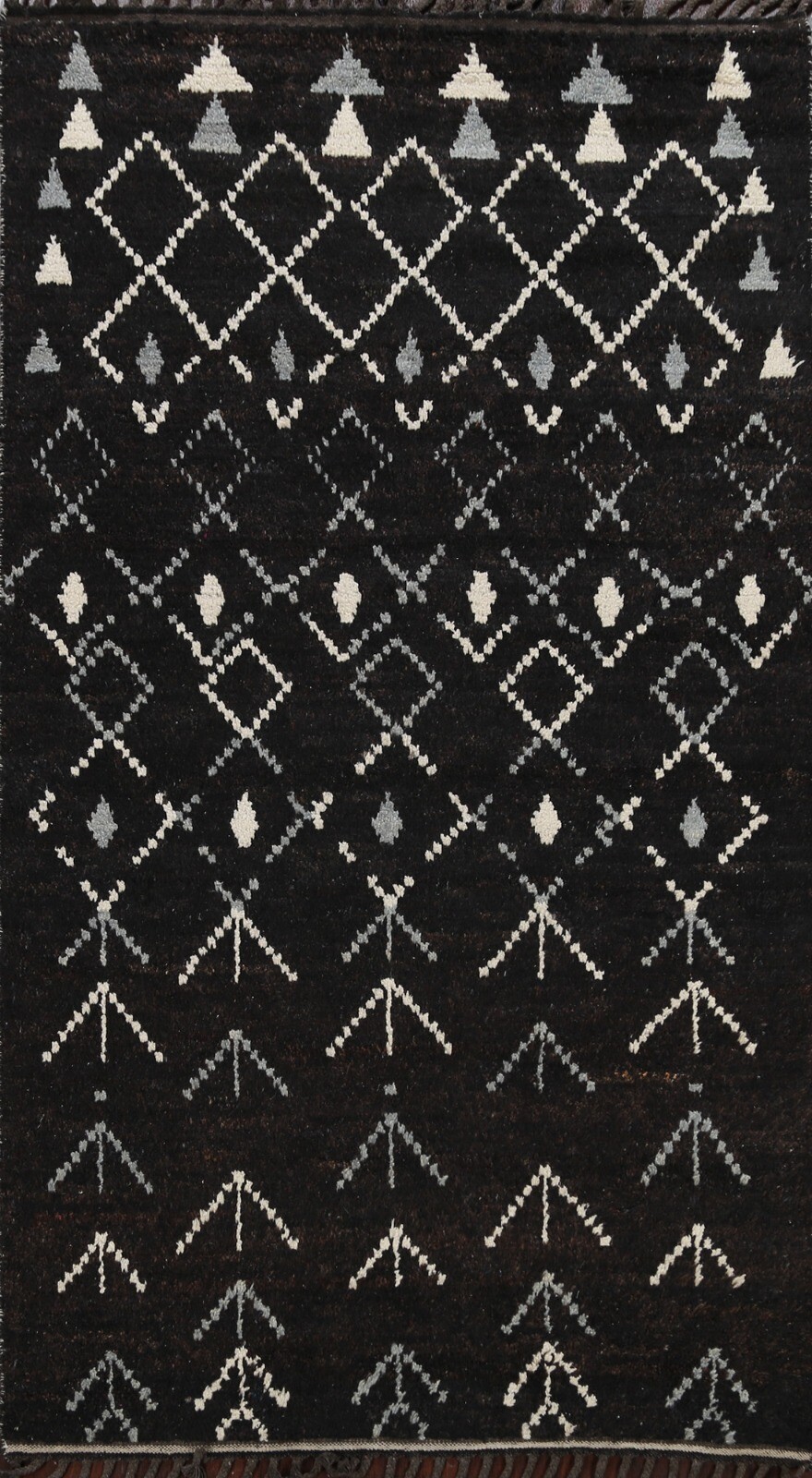 Vegetable Dye Moroccan Berber Geometric Oriental Area Rug Hand-knotted Wool 5×7