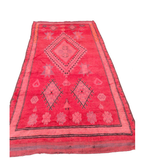 Large Vintage Handmade Berber Moroccan Organic Rug – 13ftx6ft3