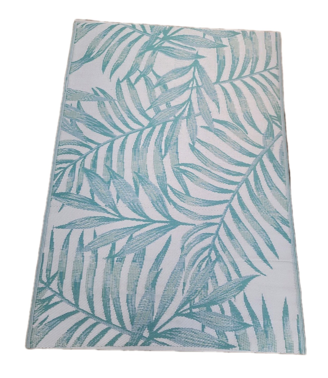 NEW Leisure Ways Outdoor 5×7 Modern 100% Polypropylene Area Rug Teal Reversible