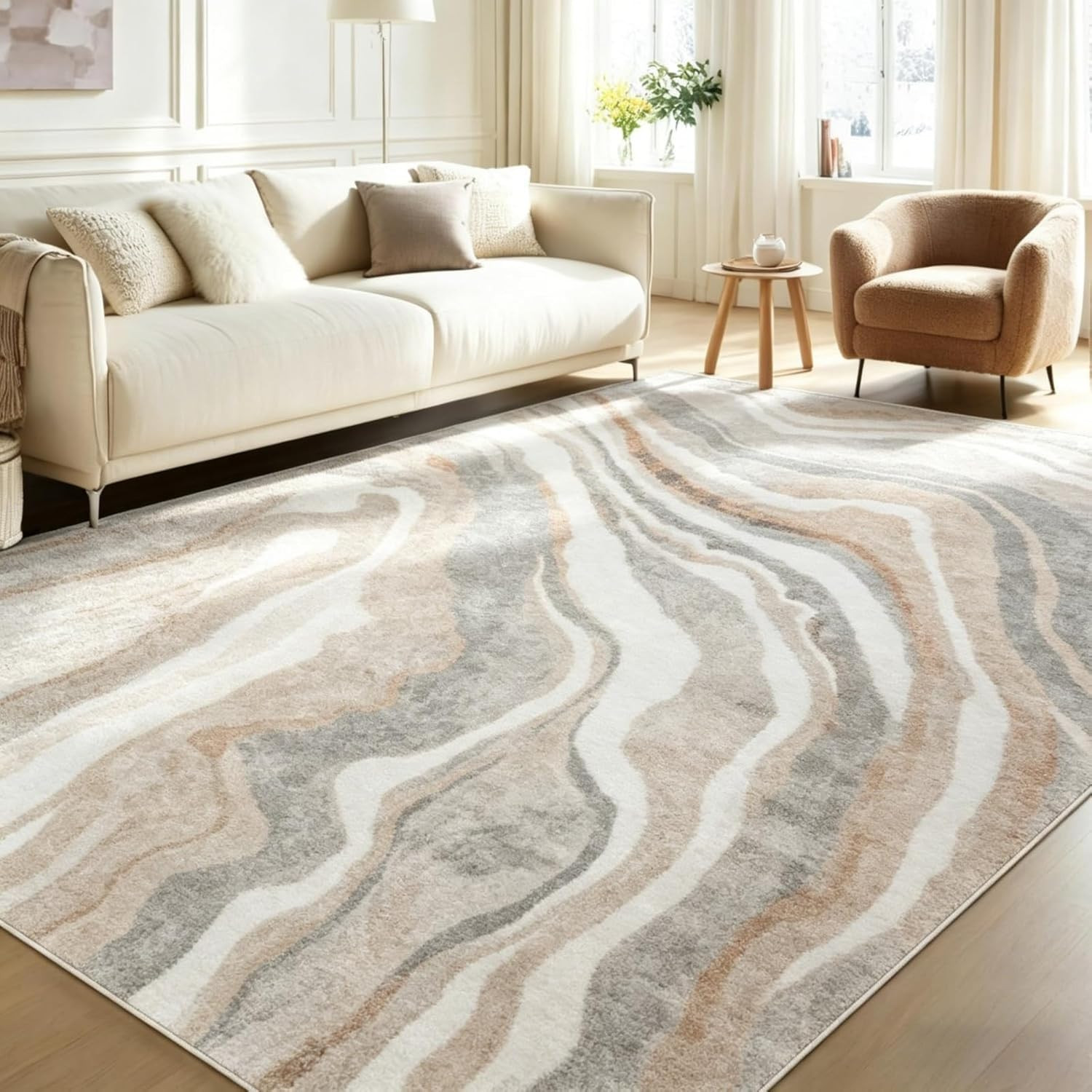 Soft 6X9 Machine Washable Area Rug – Stain Resistant, Non-Slip, Pet Friendly