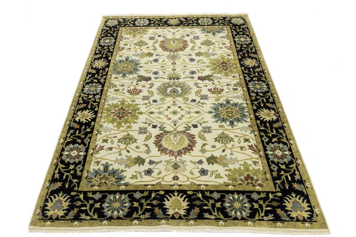 6X9 ft Floral Chobi Peshawar Wool Rug Vintage Oriental Carpet Bedroom Decor