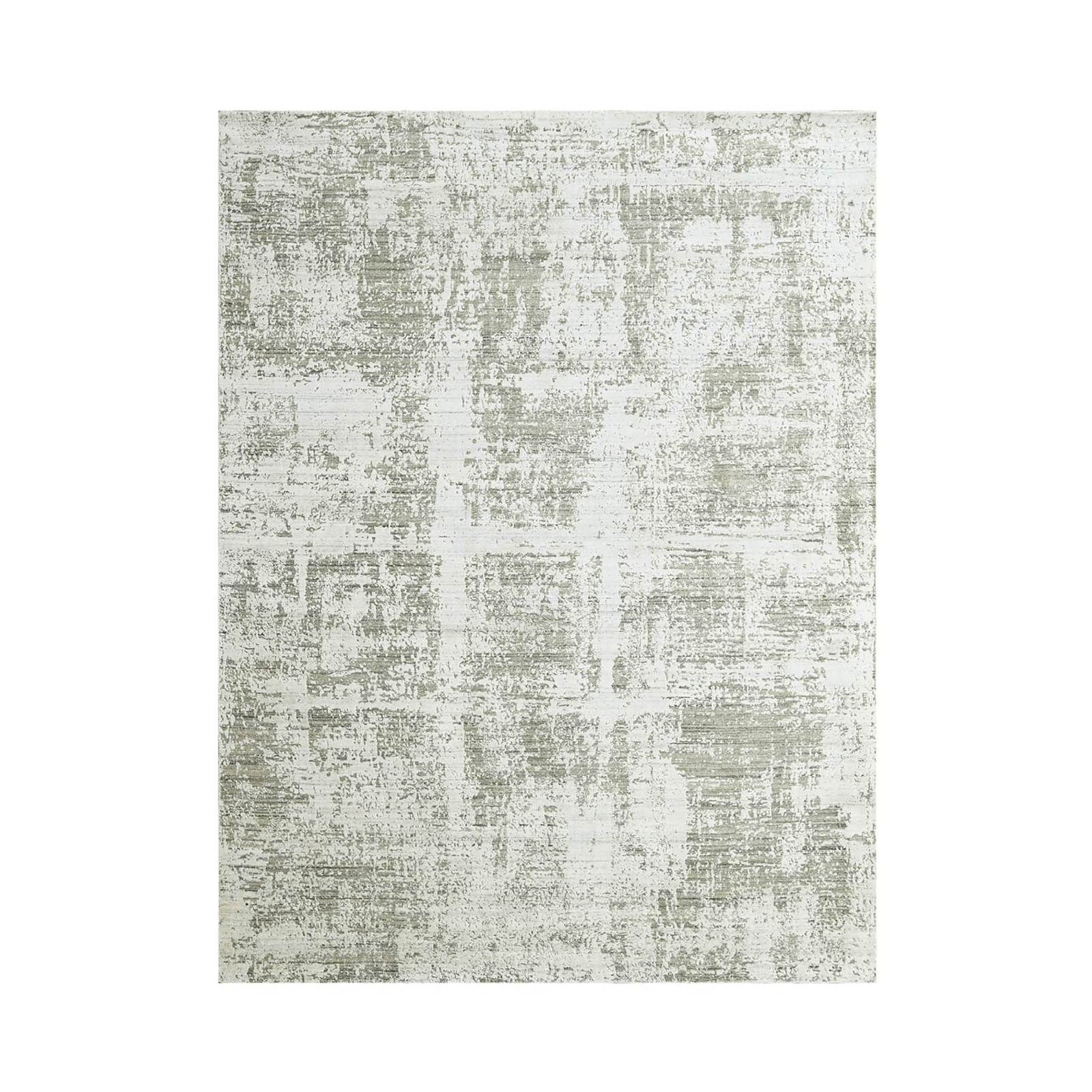 8×10 Ivory Modern Hand Made Wool Area Rug