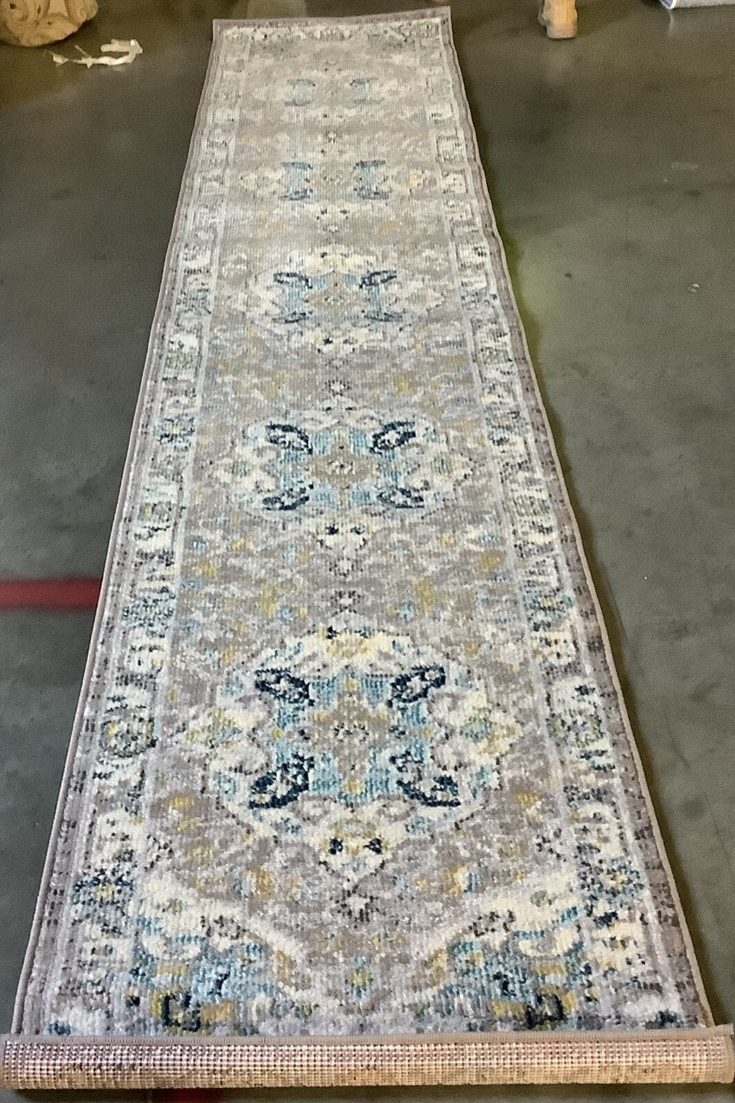 IVORY / GREY 2′-3″ x 12′-0″ Flaw in Rug, Reduced Price 1172677494 PHX154F-212