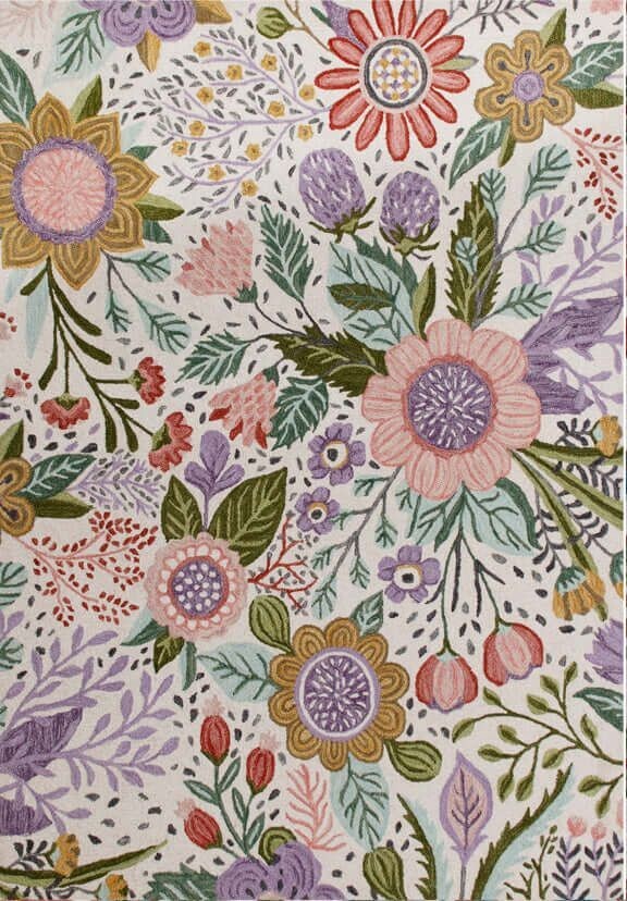 Orchids Floral Hand-Tufted wool Area Rug Carpet